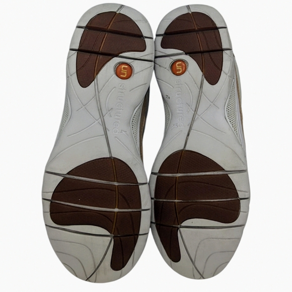 Clarks Unstructured | Two-Tone Leather Casual Comfort Sneakers Women's Size 7 - Picture 9 of 9